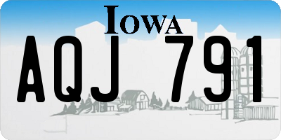 IA license plate AQJ791
