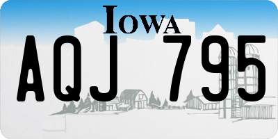 IA license plate AQJ795