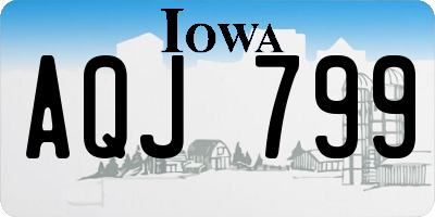 IA license plate AQJ799