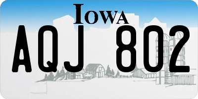 IA license plate AQJ802