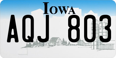 IA license plate AQJ803