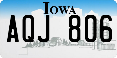 IA license plate AQJ806