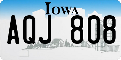 IA license plate AQJ808