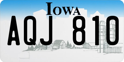 IA license plate AQJ810
