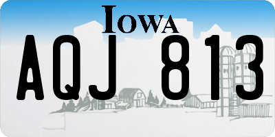 IA license plate AQJ813
