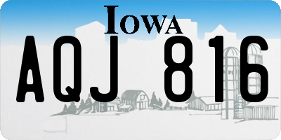 IA license plate AQJ816