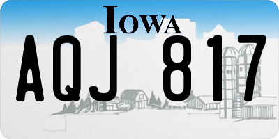 IA license plate AQJ817