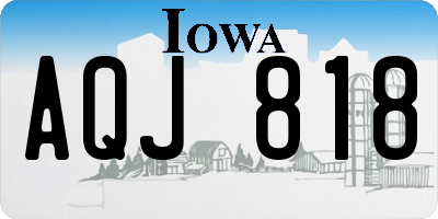 IA license plate AQJ818
