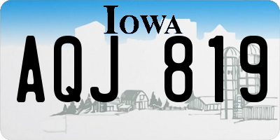 IA license plate AQJ819