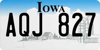 IA license plate AQJ827