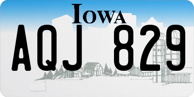IA license plate AQJ829