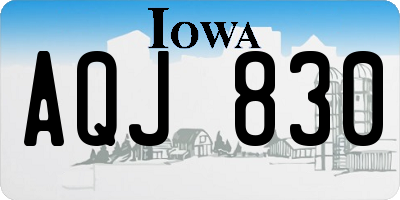 IA license plate AQJ830