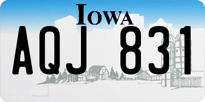 IA license plate AQJ831