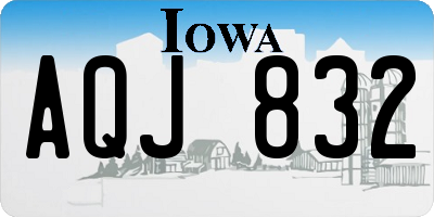 IA license plate AQJ832