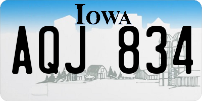 IA license plate AQJ834