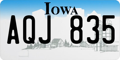 IA license plate AQJ835