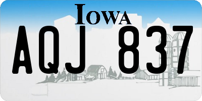 IA license plate AQJ837