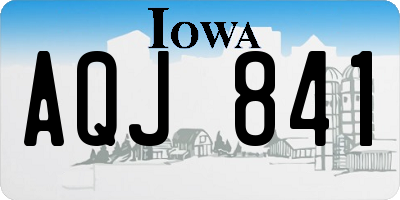 IA license plate AQJ841