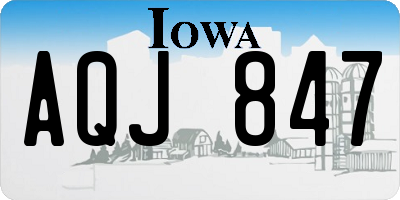 IA license plate AQJ847
