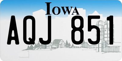 IA license plate AQJ851