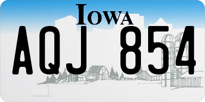 IA license plate AQJ854