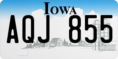 IA license plate AQJ855