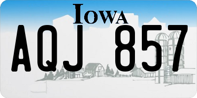 IA license plate AQJ857