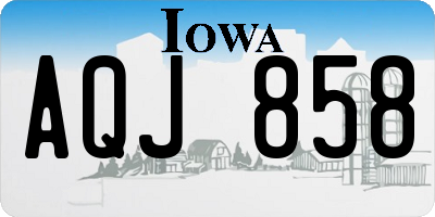 IA license plate AQJ858