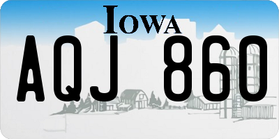 IA license plate AQJ860