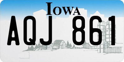 IA license plate AQJ861