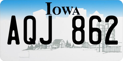 IA license plate AQJ862