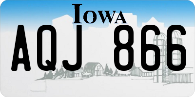 IA license plate AQJ866