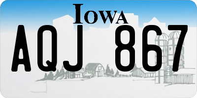 IA license plate AQJ867