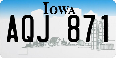 IA license plate AQJ871