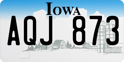 IA license plate AQJ873