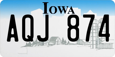 IA license plate AQJ874