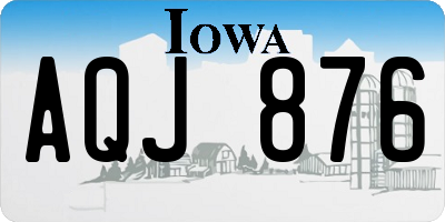 IA license plate AQJ876