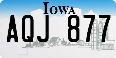 IA license plate AQJ877