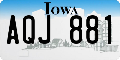 IA license plate AQJ881