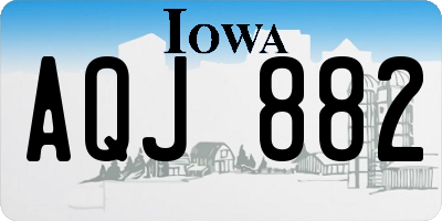 IA license plate AQJ882