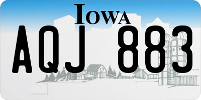 IA license plate AQJ883