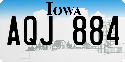IA license plate AQJ884
