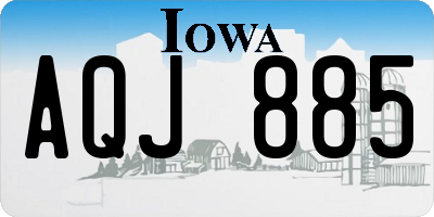 IA license plate AQJ885