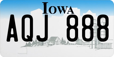 IA license plate AQJ888