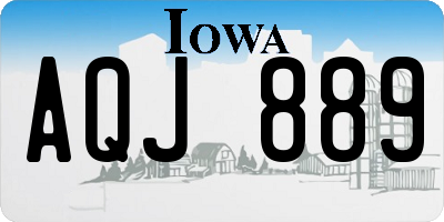 IA license plate AQJ889