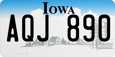 IA license plate AQJ890