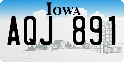 IA license plate AQJ891