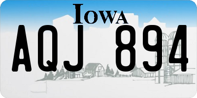 IA license plate AQJ894