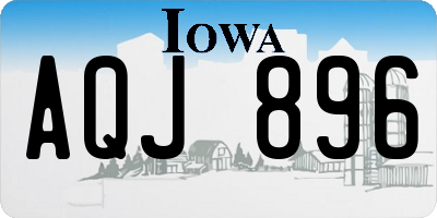 IA license plate AQJ896