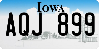 IA license plate AQJ899